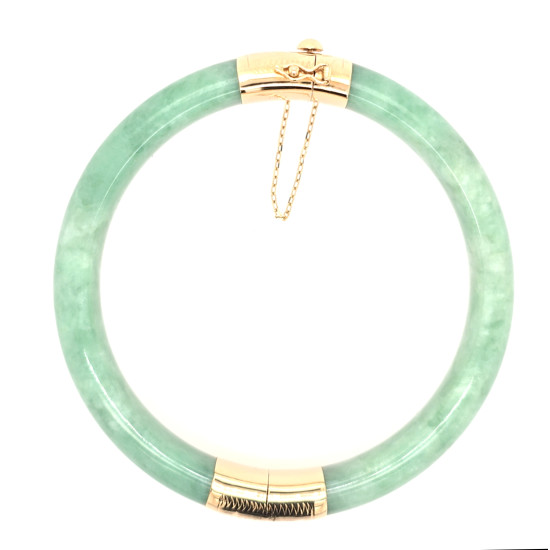 Pre Owned 14ct Jade Bangle ZX127